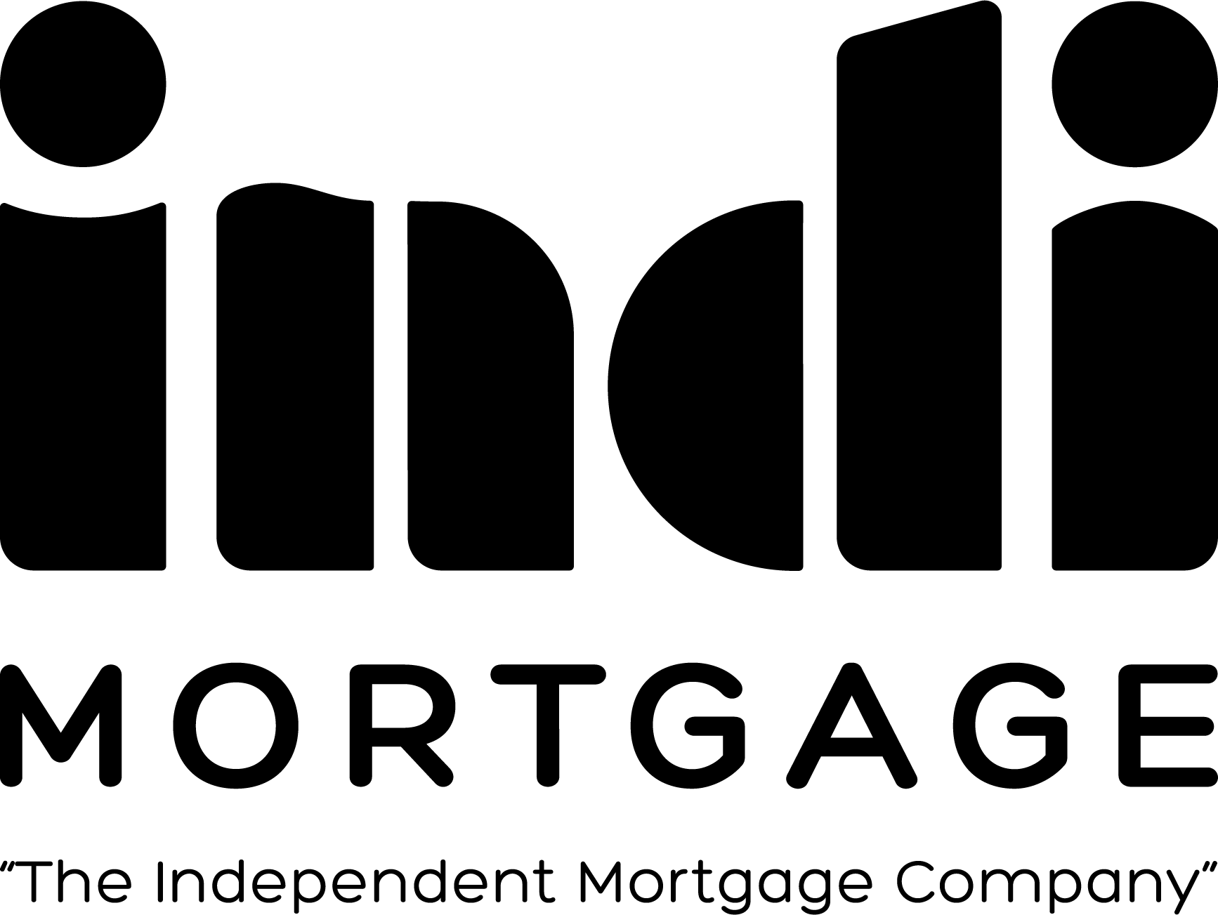 The india mortgage logo is black and white and says `` the independent mortgage company ''.