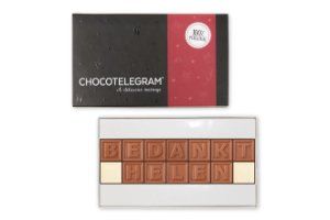 Chocolade telegram je eigen tekst in chocolade - Moederdag cadeau