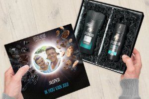 Axe geschenkset met foto - Rijbewijs cadeau