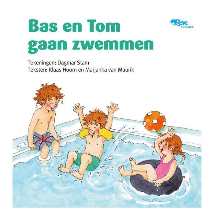 Bas en Tom gaan zwemmen - Zwemdiploma cadeau
