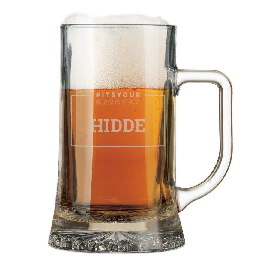 Bierpul met naam - Cadeau voor de meester