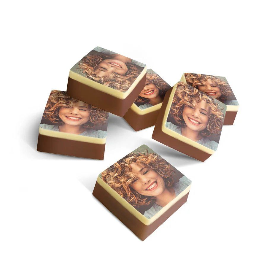 Vierkante Bonbons met foto - Chocolade cadeau