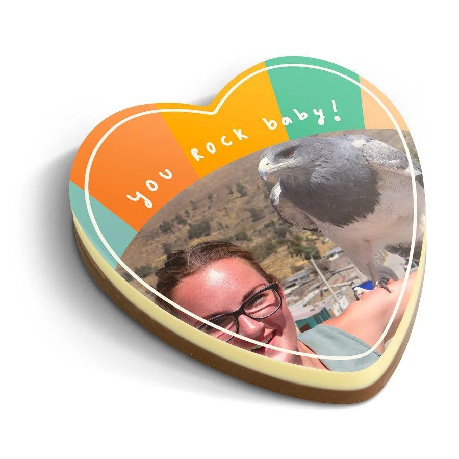 Chocolade Hart met foto - Chocolade cadeau