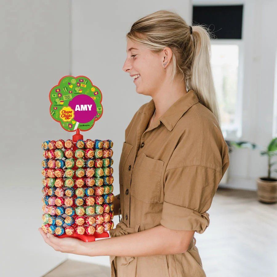 Chupa Chups toren - Cadeau voor de juf of meester