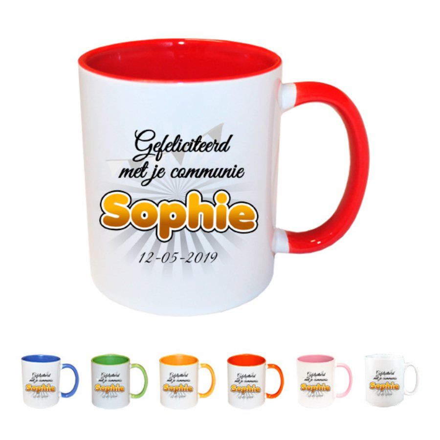 Gefeliciteerd met je communie mok