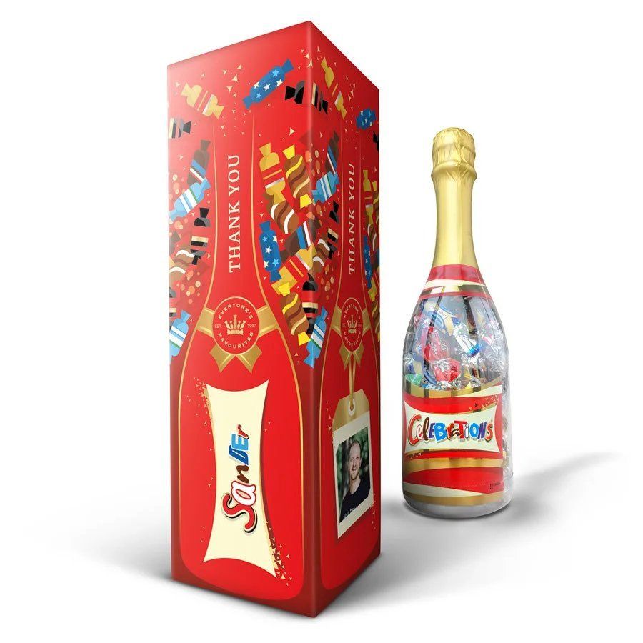 Celebrations Fles met Tekst - Chocolade Cadeau