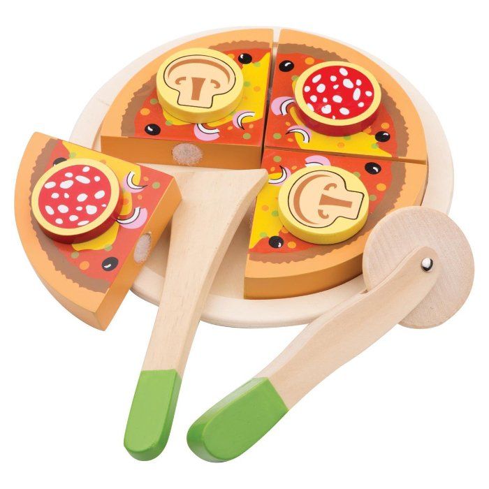 Houten Pizza Salami - Schoencadeautje