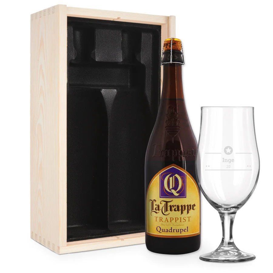 La Trappe Isid'or Quadruppel Bierpakket met Glas - Cadeau 60 jaar