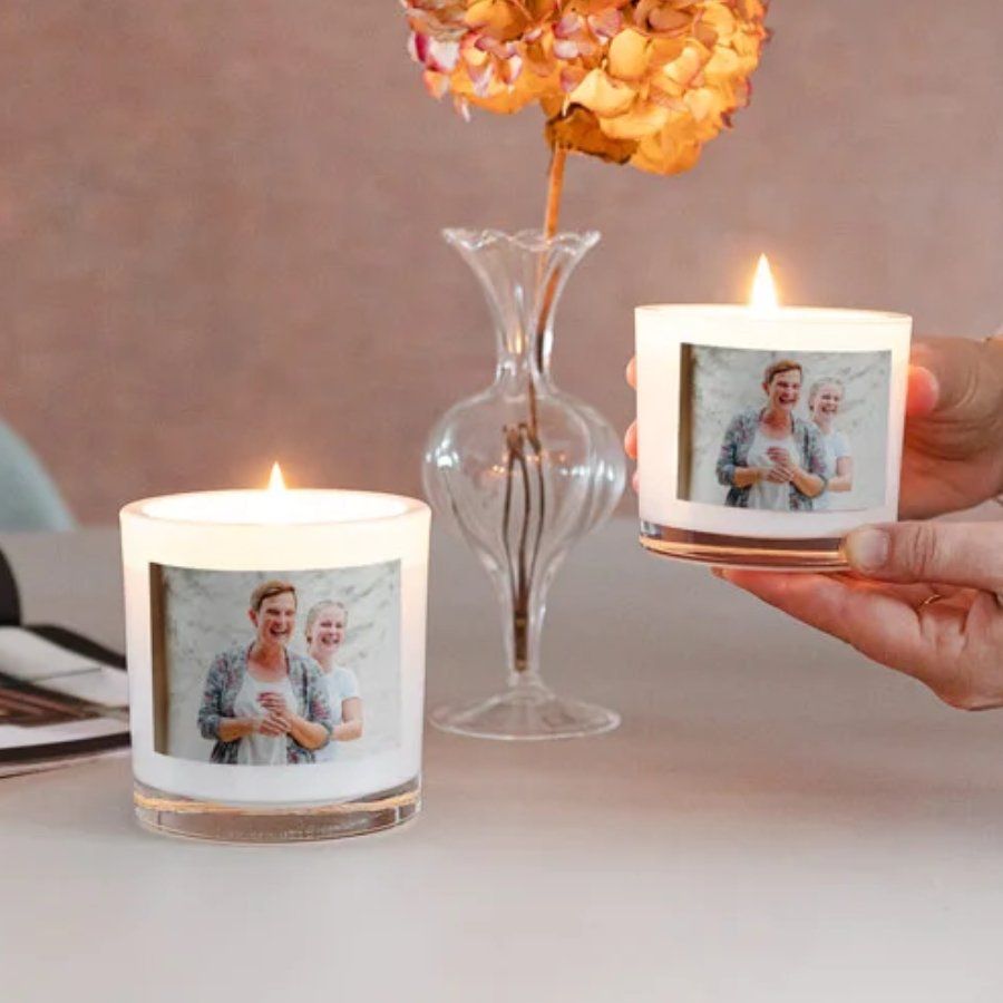 Luxe Kaars met Foto - Cadeau 60 jaar