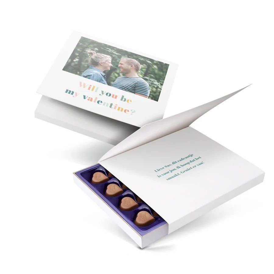 Milka Giftbox met Tekst en Foto - Chocolade Cadeau