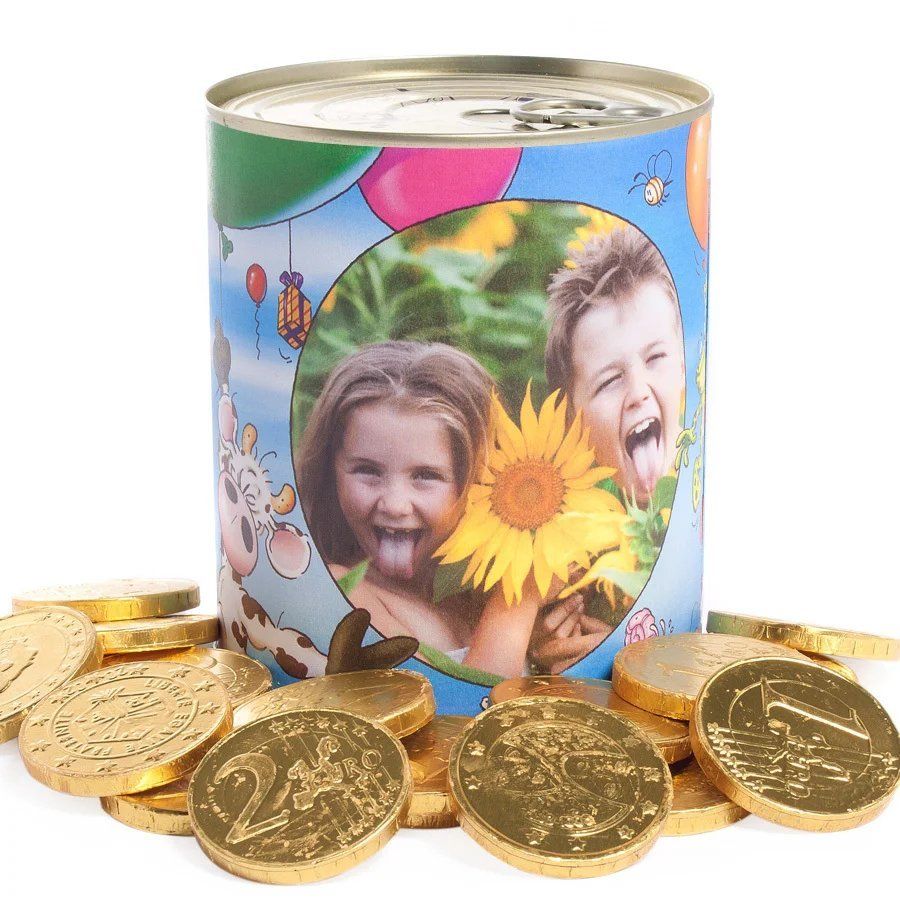 Snoepblik Chocolade munten - Chocolade Cadeau