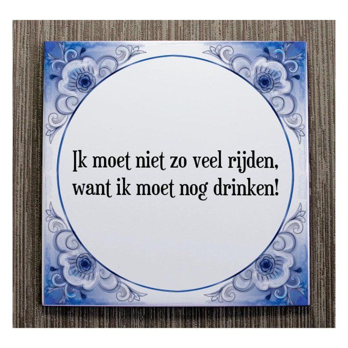 Tegeltje Rijden en Drinken - Rijbewijs cadeau