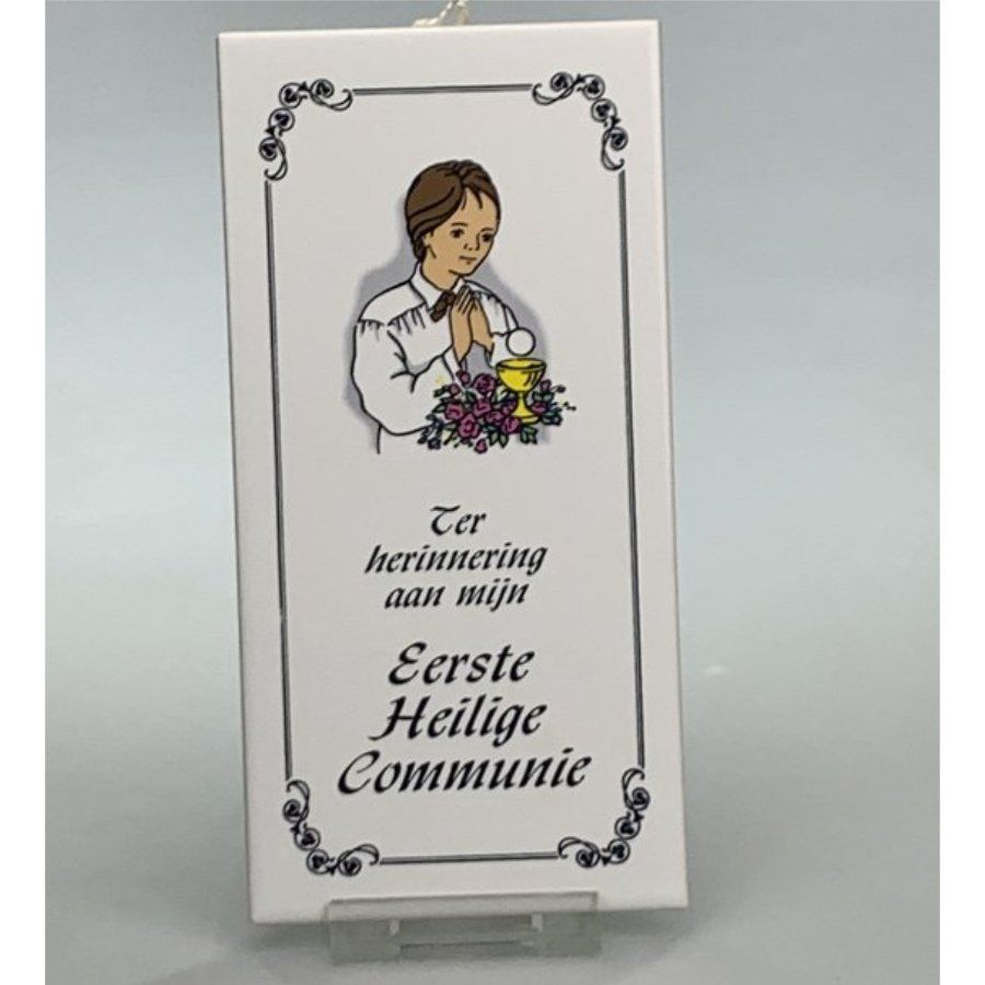 Herinneringstegeltje Jongen Communie - Eerste communie cadeau