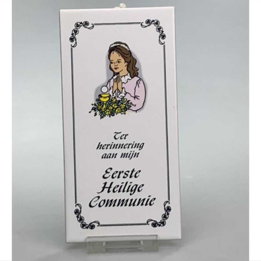 Herinneringstegeltje Meisje Communie - Eerste communie cadeau
