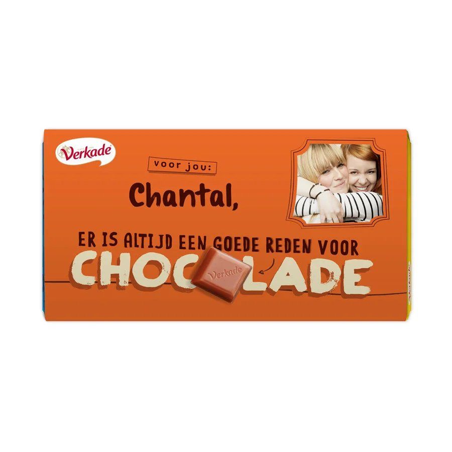 Verkade Reep met Naam en Tekst - Chocolade Cadeau