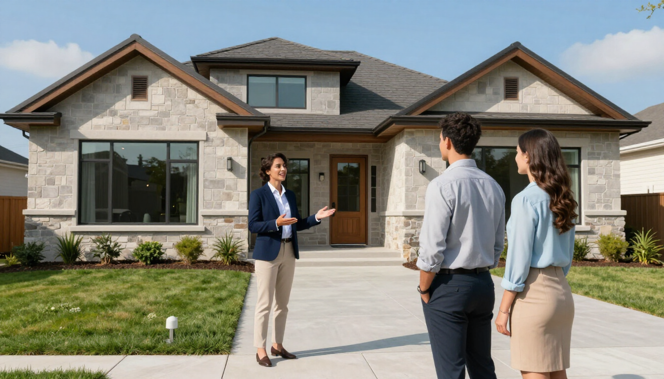 Real Estate Agent with Clients