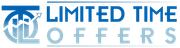The logo for limited time offers is blue and white.