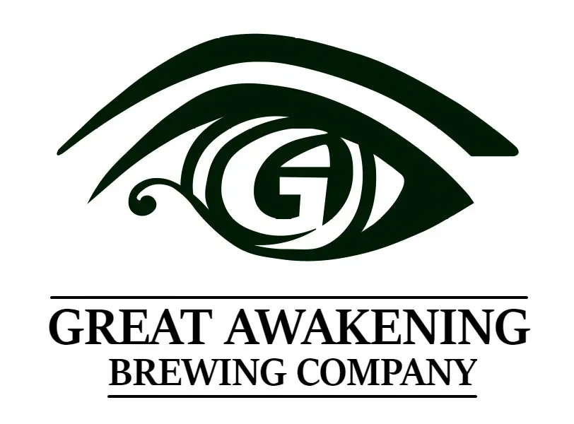 Great Awakening Brewing Company logo with stylized eye and green text