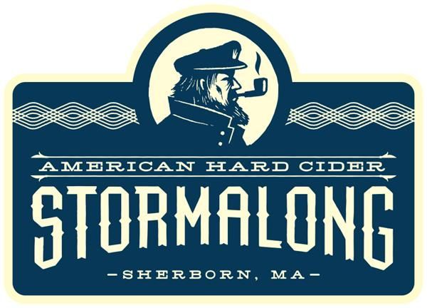 A blue sign that says stormalong on it