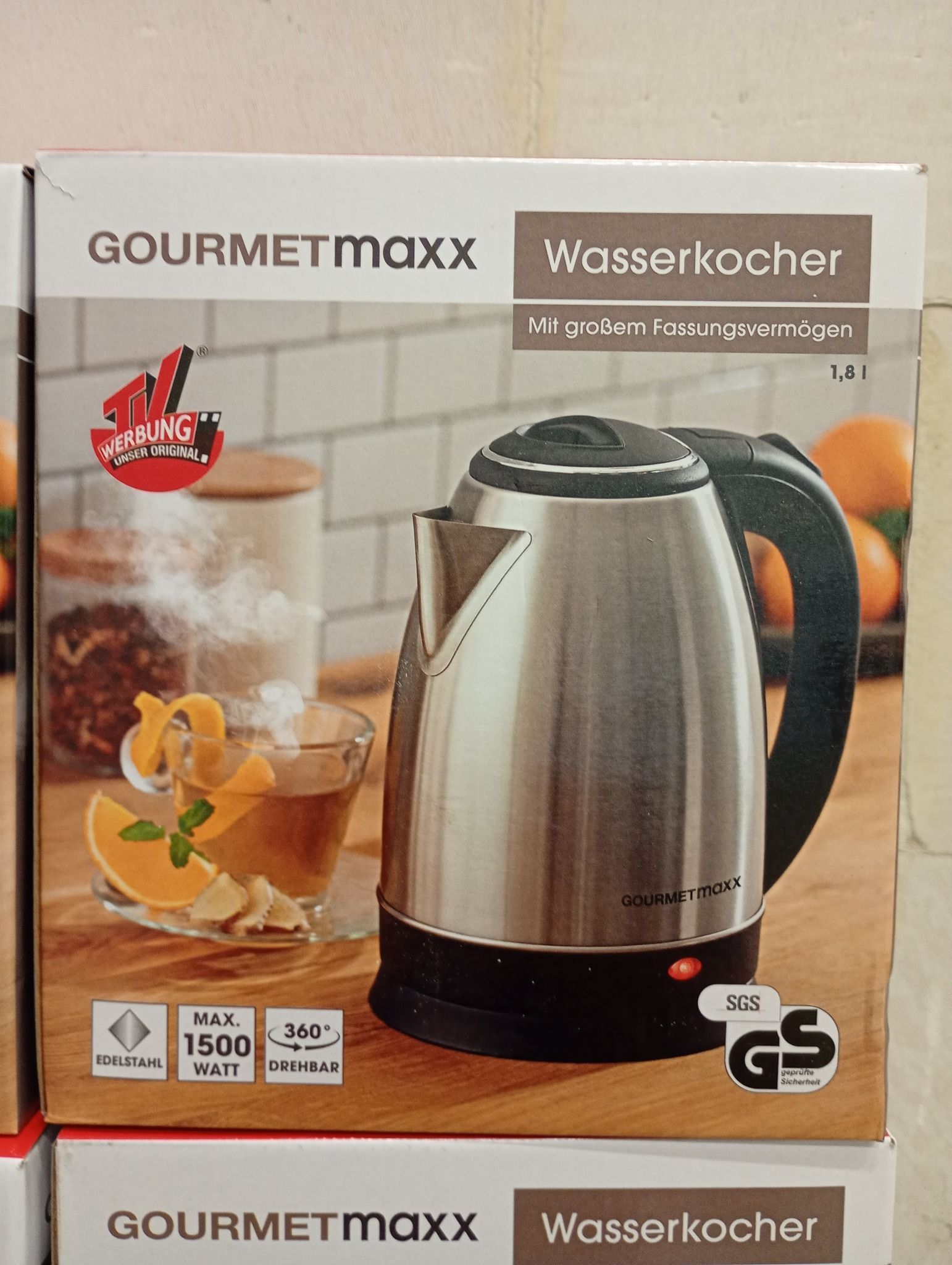 GOURMET MAXX Waterkoker - 1.8l - roestvrij staal