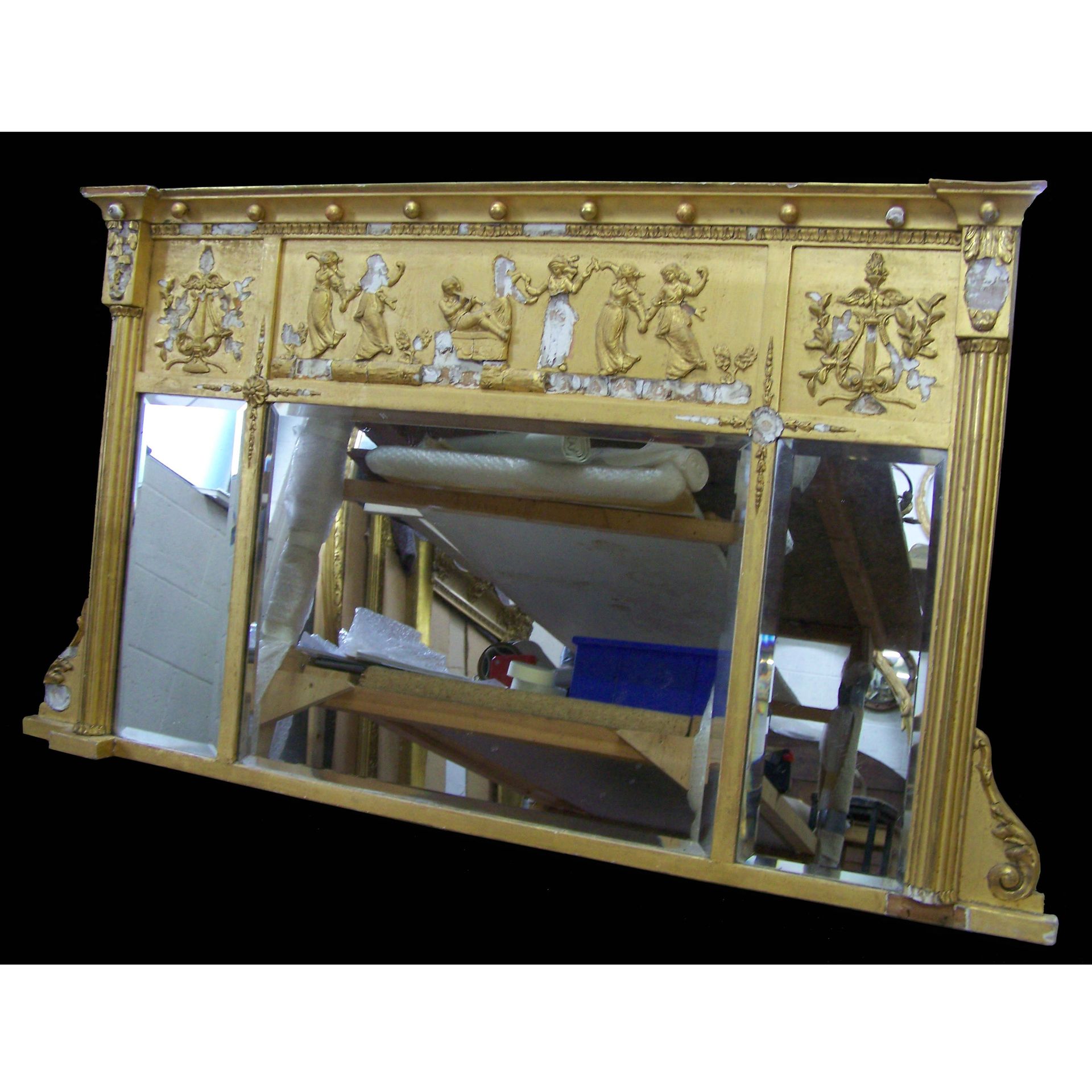 Antique Mirror frame restoration, repair and gilding