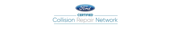 Ford Certified Collision Repair Network logo. Oval Ford logo above the words "Certified" and "Collision Repair Network".