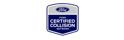 Ford Certified Collision Repair Network logo. Oval Ford logo above the words "Certified" and "Collision Repair Network".