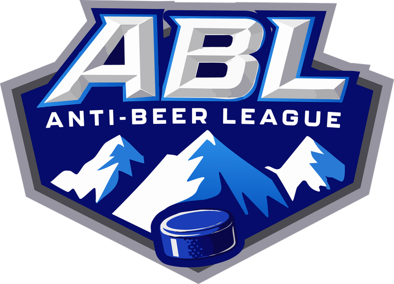 ABL Anti-Beer League logo with blue mountains and a beer mug icon