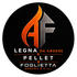 Black circular logo with orange and gray &ldquo;AF&rdquo; and text for Legna da Ardere e Pellet Foglietta.