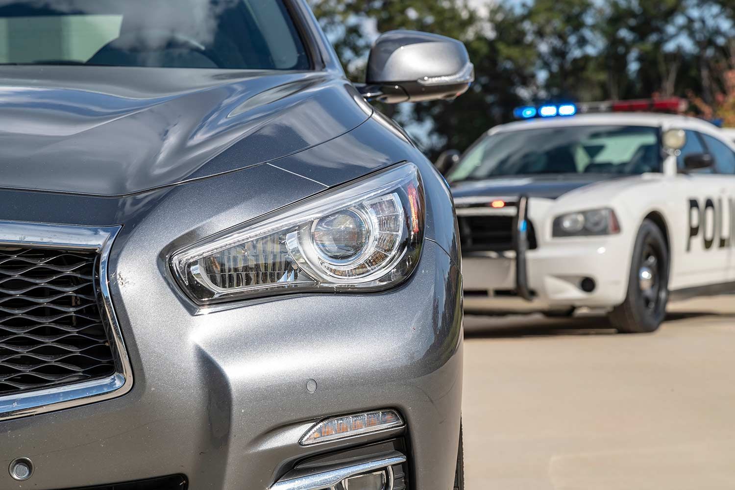 getting pulled over by police