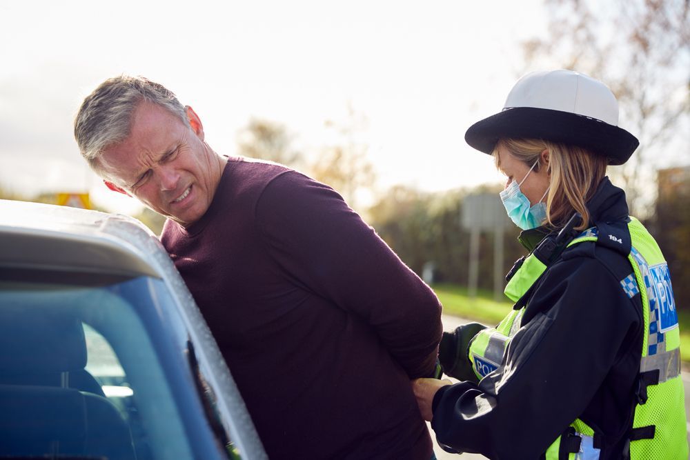 man being arrested