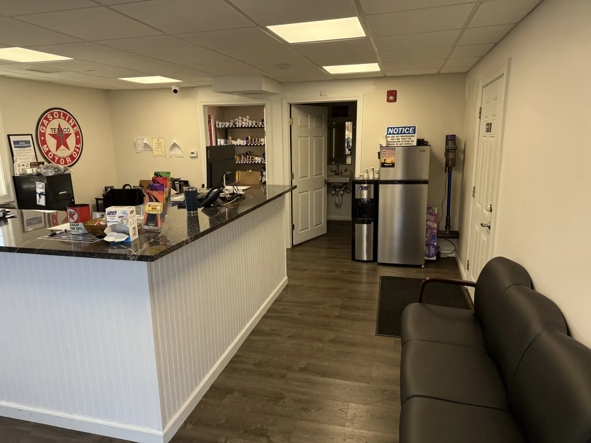 Shop Interior with Counter and Waiting Area | Fiore's Automotive