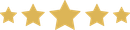 A row of gold stars on a white background.