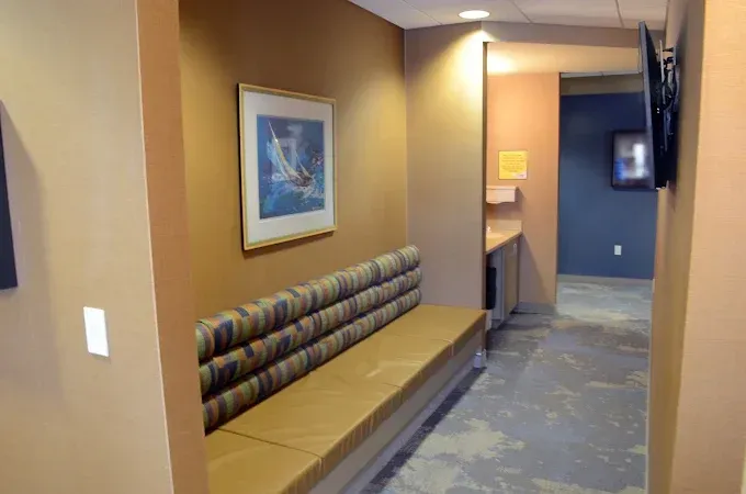 Seating area inside the Valparaiso orthodontic office