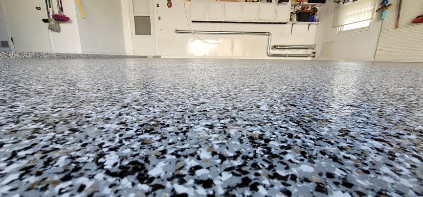 Full Flake Epoxy System for Garage Floor — Woodstock, GA – Creative Spaces, LLC