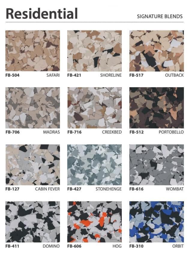 Residential Epoxy Color Swatch — Woodstock, GA – Creative Spaces, LLC Residential Epoxy Color Swatch — Woodstock, GA – Creative Spaces, LLC