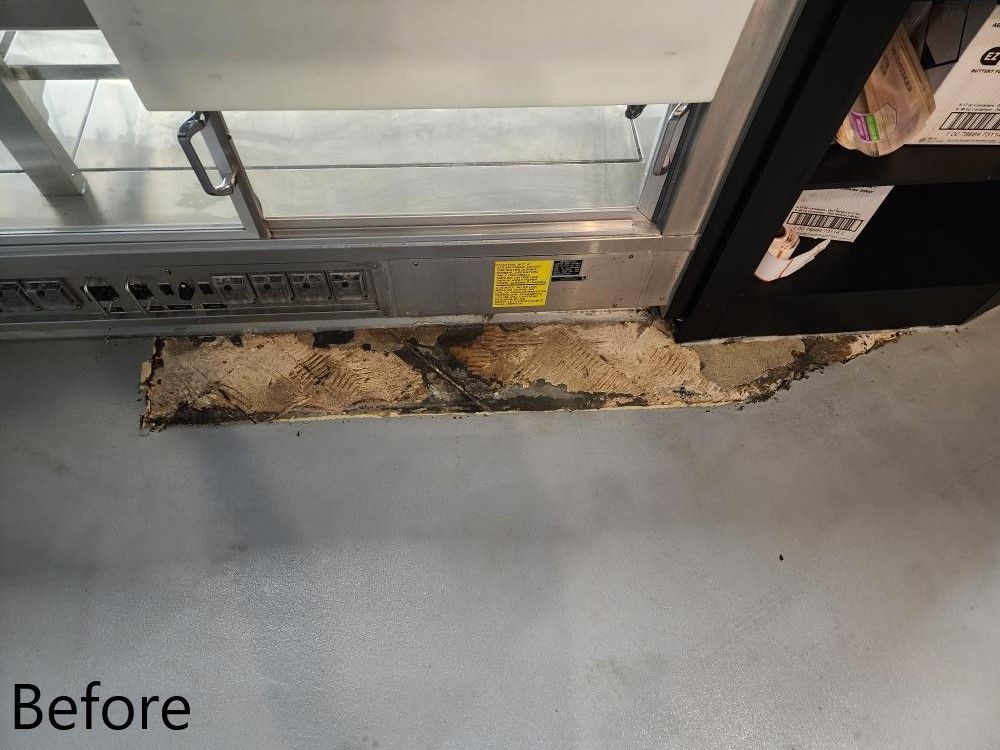Before Commercial Epoxy - Creative Spaces - Woodstock, GA