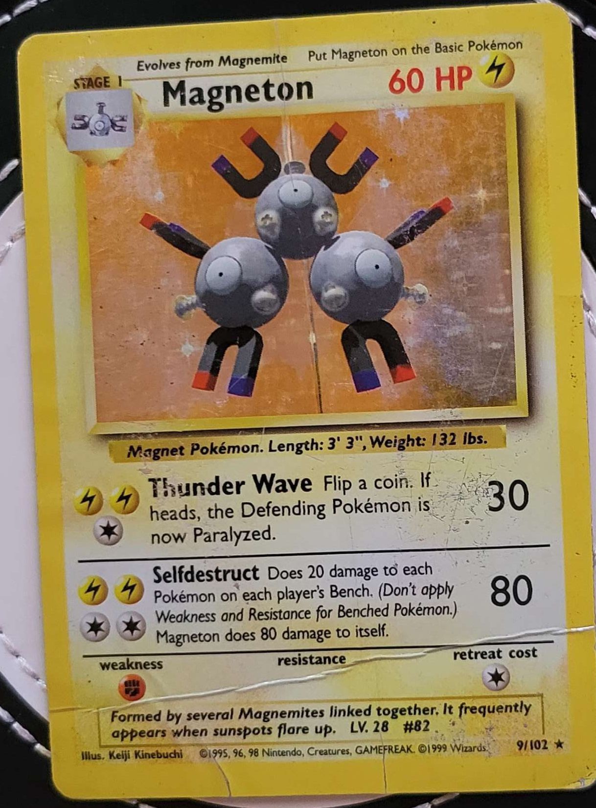 Damaged Pokémon card