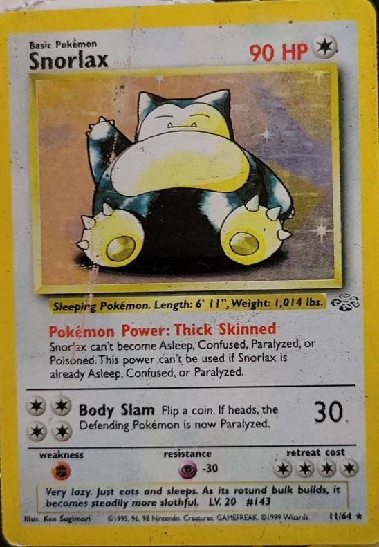 Heavily played Pokémon card