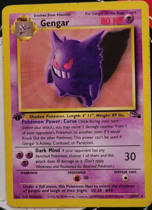 Moderately played Pokémon card