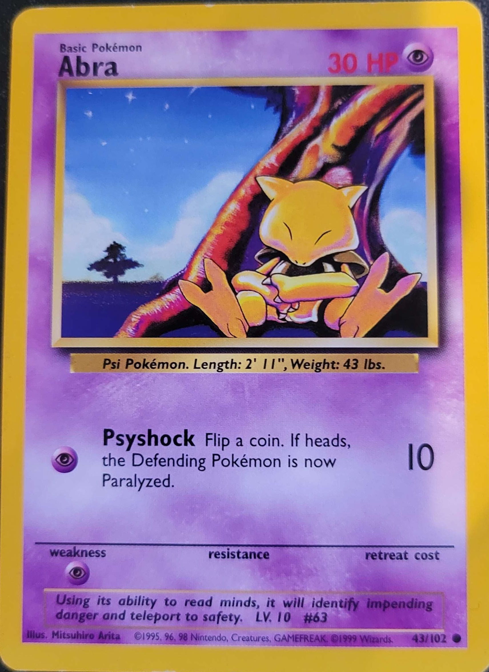 Lightly played Pokémon card