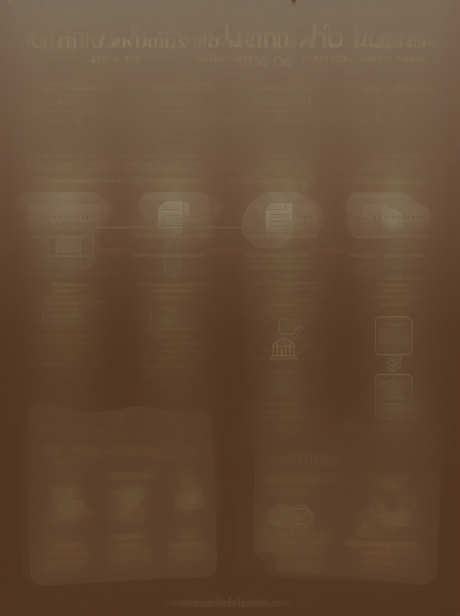 Blurry brown-toned interface with multiple icons and text blocks on a mobile screen.