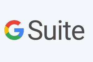 O logotipo do Google Suite está em um fundo branco.