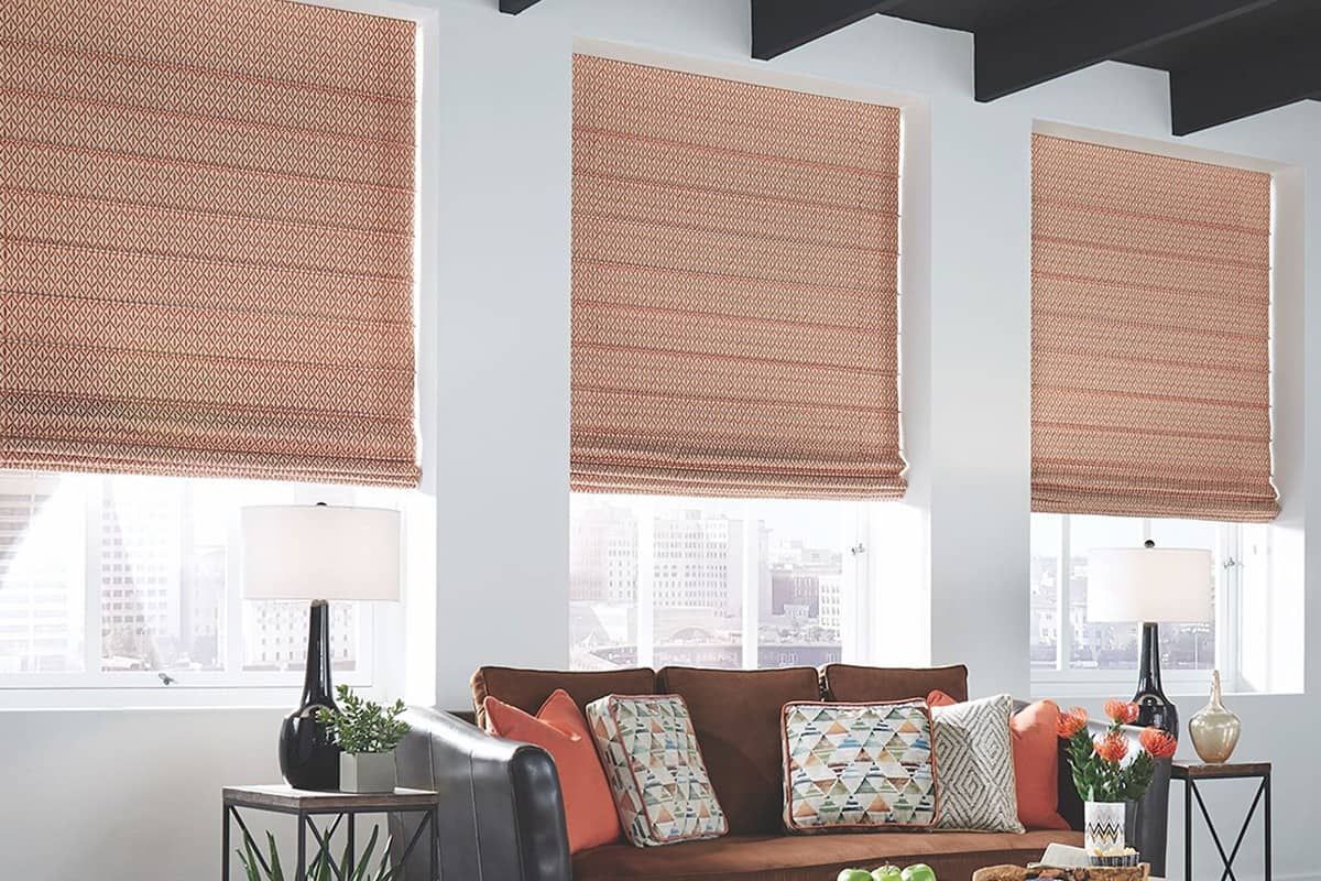 Carole Fabrics Front Fold Roman Shades near Manchester, New Hampshire (NH)
