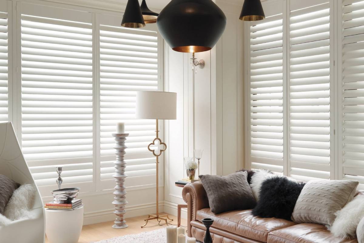 Norman® Woodlore® Shutters, plantation shutters, window shutters, window shutters interior near New Hampshire (NH)