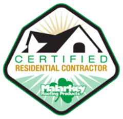 A logo for a certified residential contractor