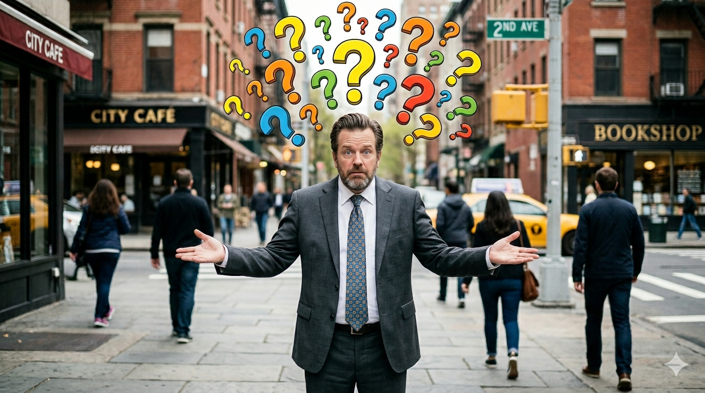 Lawyer with hands outspread wondering if he should hire a process server