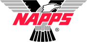 Logo of NAPPS (National Association of Professional Process Servers): Red text with an eagle emblem on a white background.