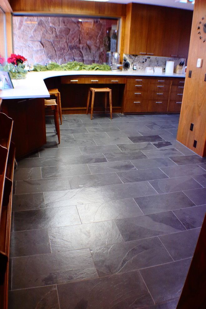 Bathroom Floor with Brazilian Slate