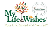 The logo for my life and wishes shows a tree with leaves